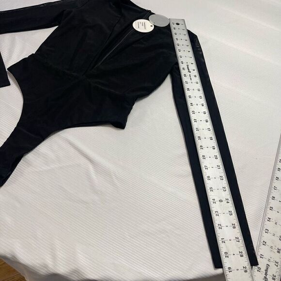 NWT MISHA Collection Revolve Black Maddelena Bodysuit Size Small New - Picture 7 of 12
